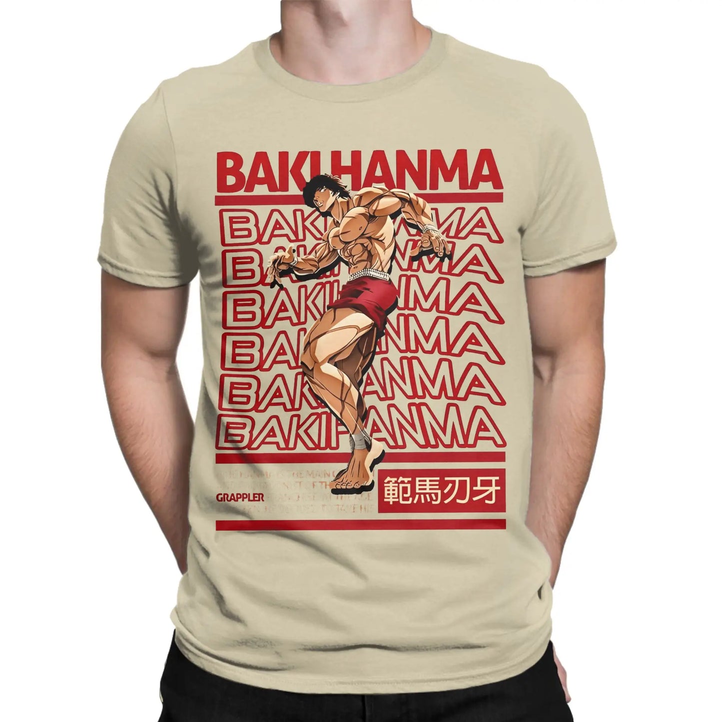 Baki the Grappler Funny Cotton Tee – Brutalism Crew Neck T-Shirt