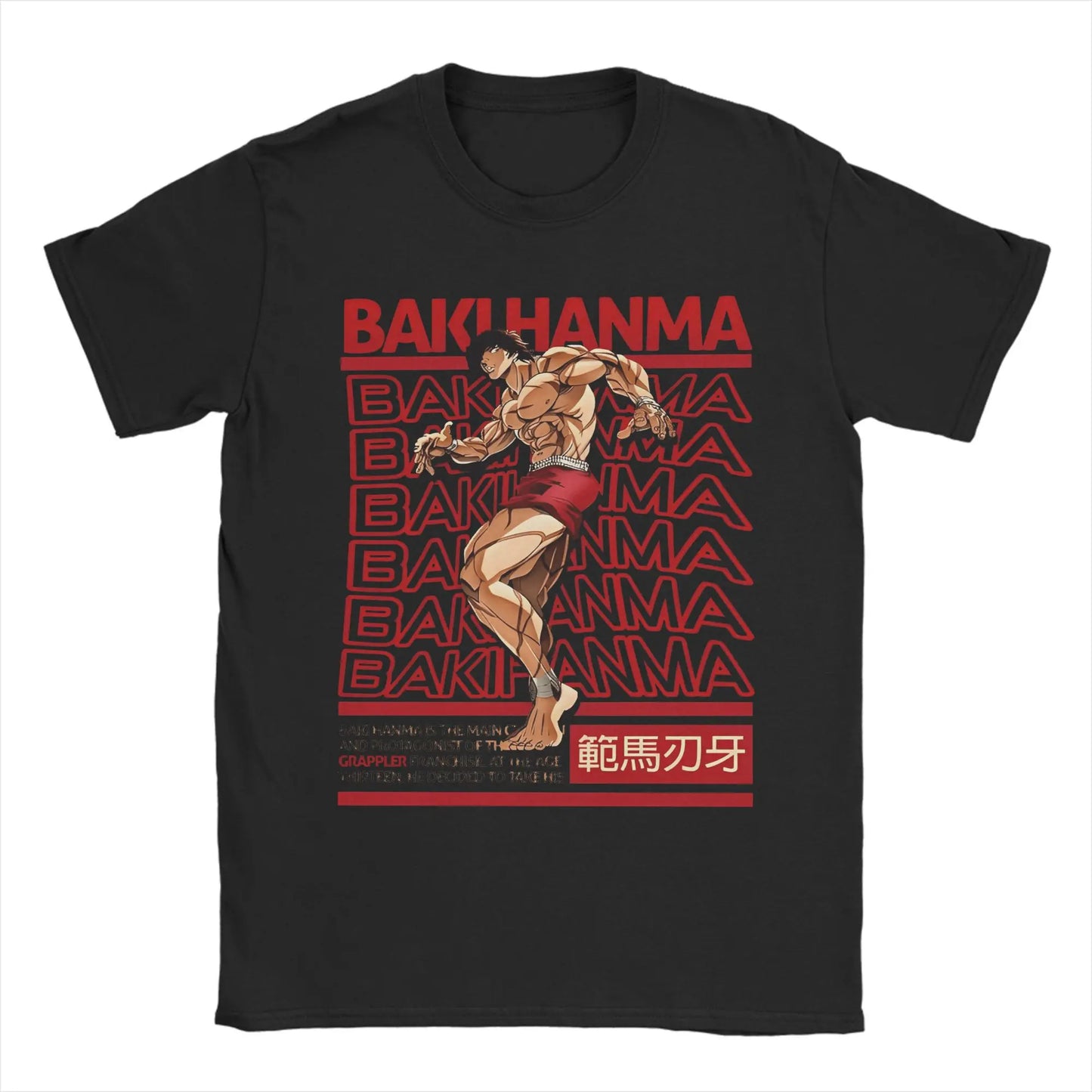 Baki the Grappler Funny Cotton Tee – Brutalism Crew Neck T-Shirt