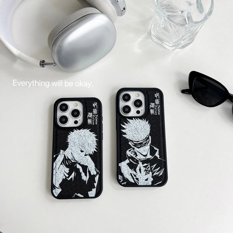 2024 New Printing Jujutsu Kaisen Satoru Gojo Cover Mobile Cases Packaging for iphone 13 14 15 Pro Max