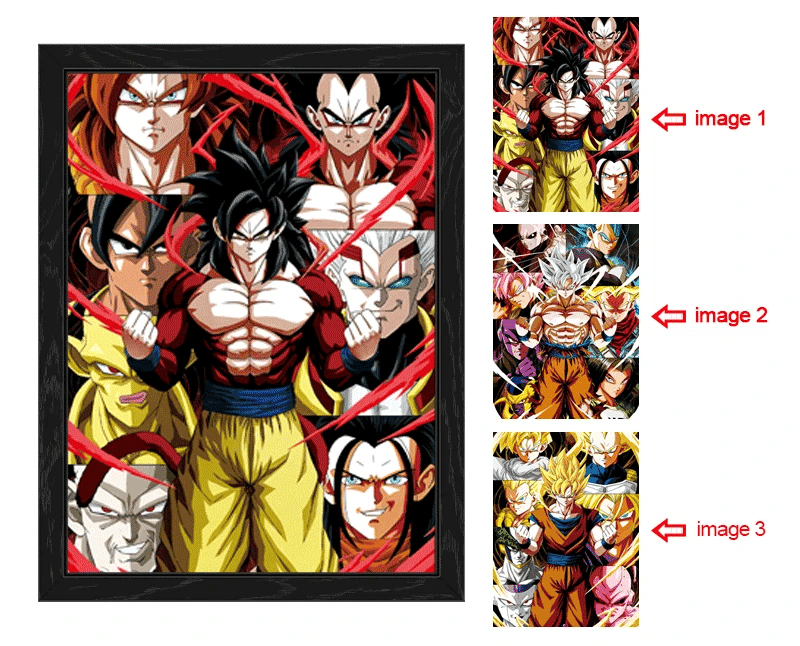 Dragon Ball Z 3D Lenticular Poster – Goku & Vegeta Wall Art