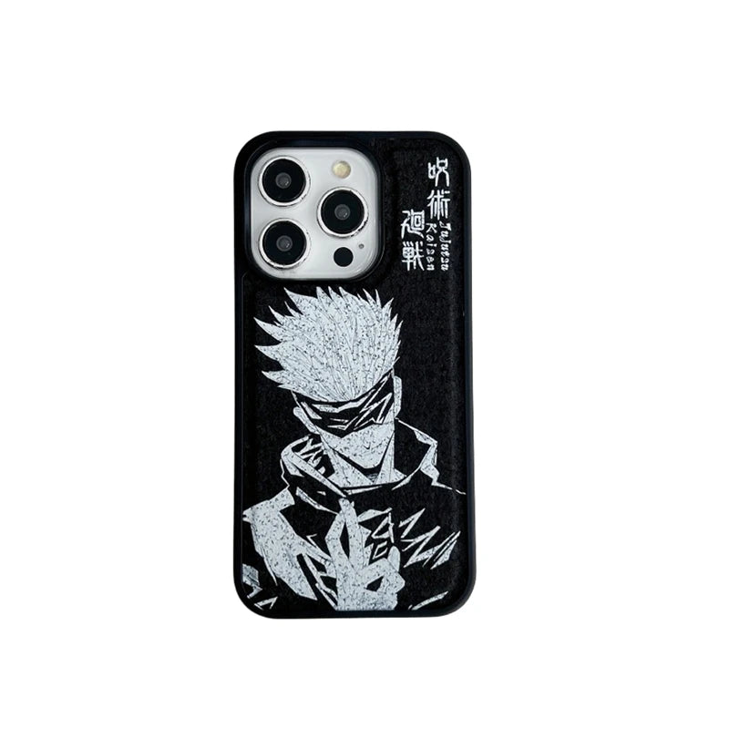 2024 New Printing Jujutsu Kaisen Satoru Gojo Cover Mobile Cases Packaging for iphone 13 14 15 Pro Max