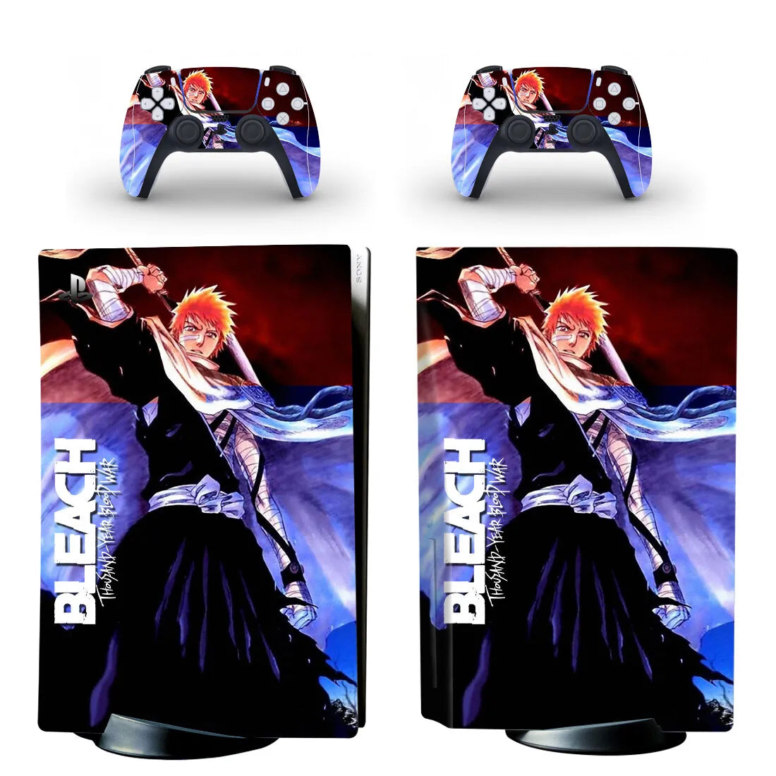 Bleach PS5 Disc Skin – Console & Controller Vinyl Decal Set