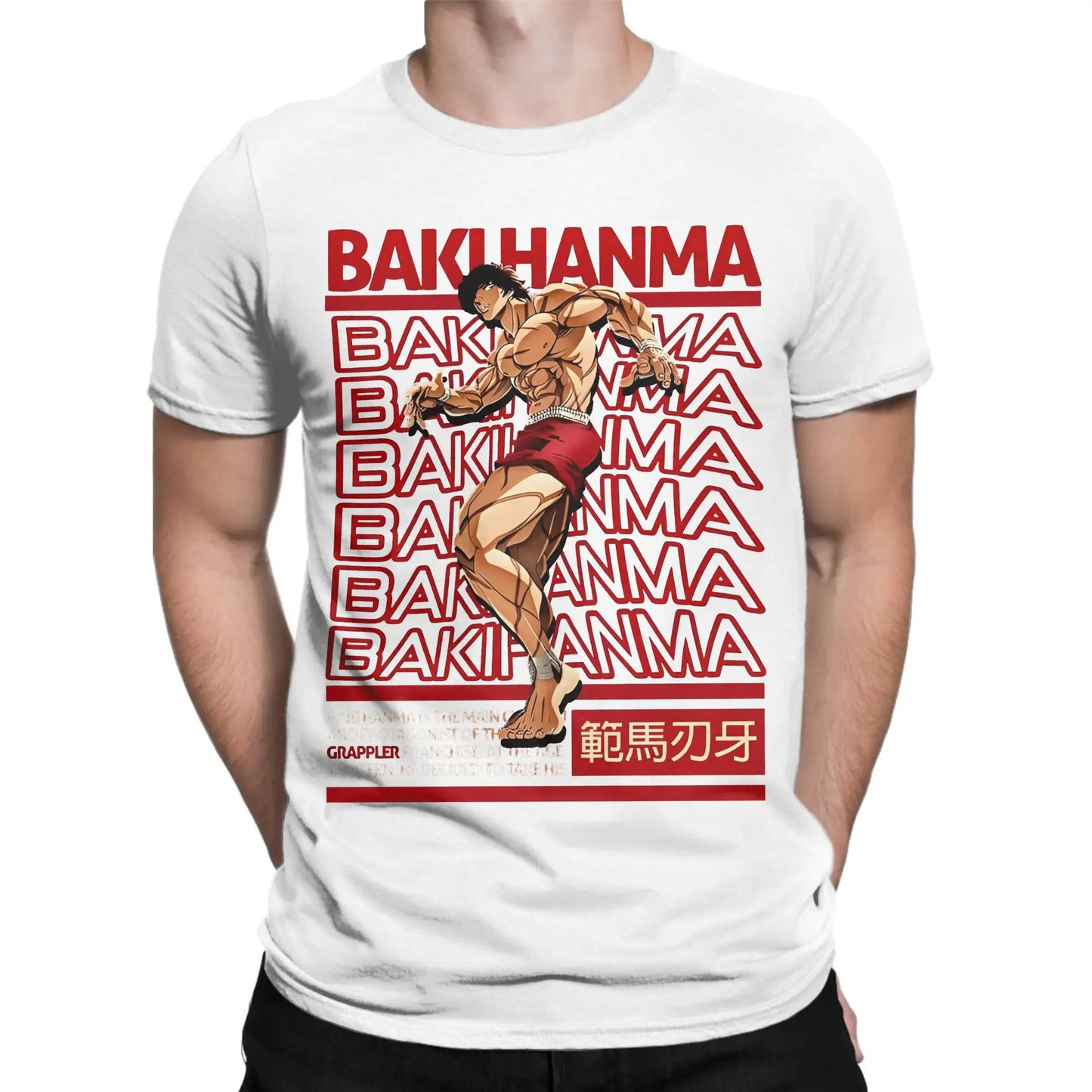 Baki the Grappler Funny Cotton Tee – Brutalism Crew Neck T-Shirt