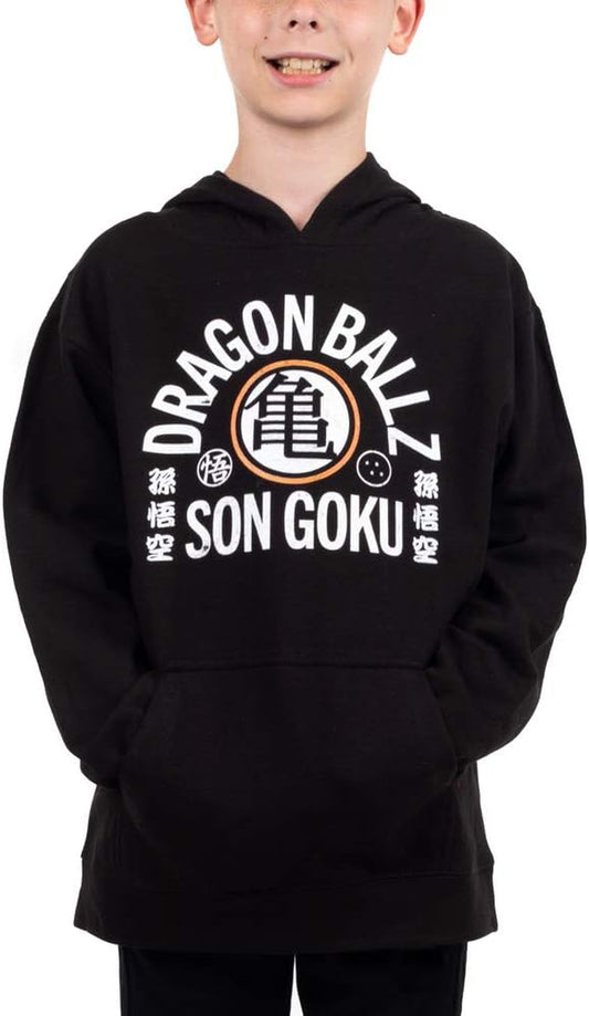 Youth Boys Black Dragon Ball Z Anime Hooded Sweatshirt