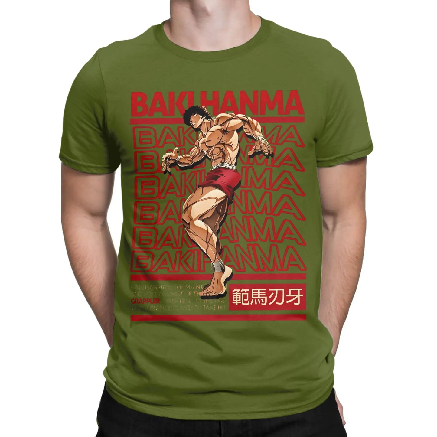 Baki the Grappler Funny Cotton Tee – Brutalism Crew Neck T-Shirt