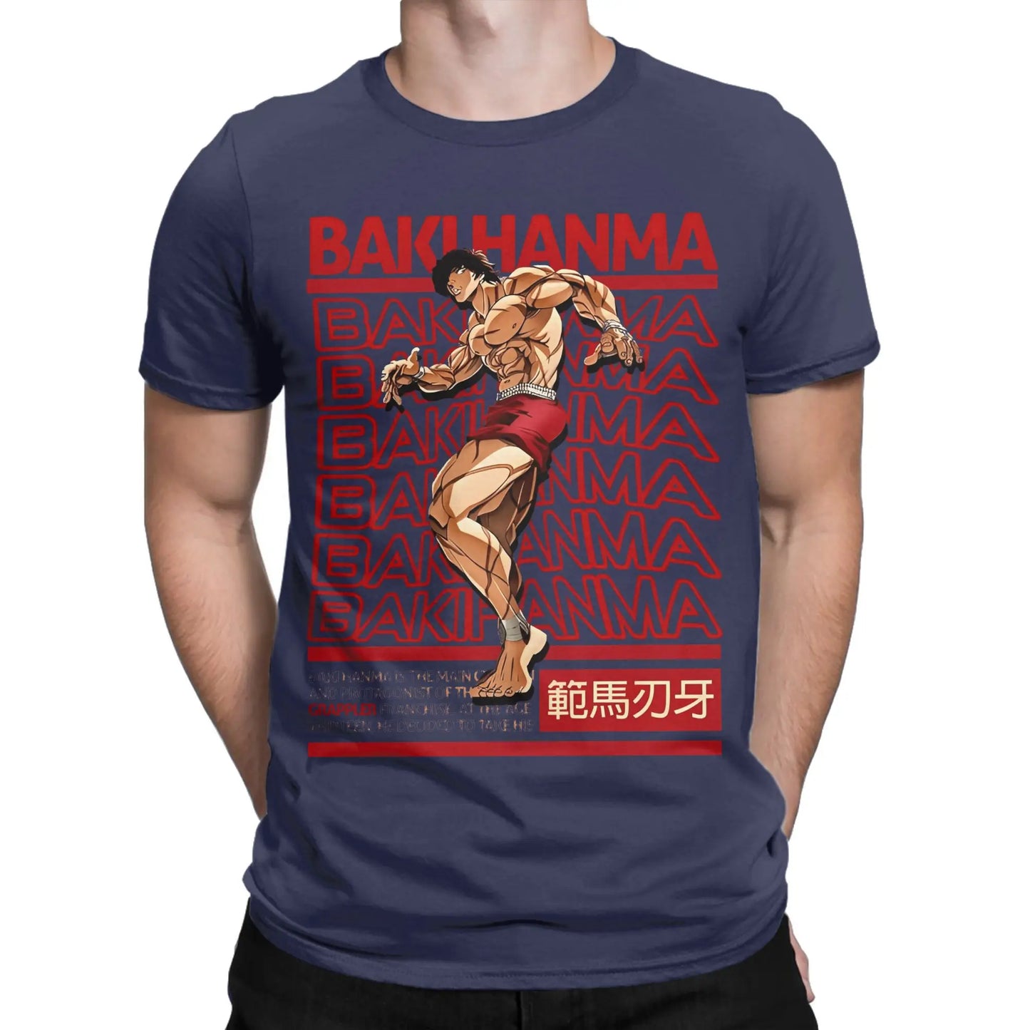 Baki the Grappler Funny Cotton Tee – Brutalism Crew Neck T-Shirt