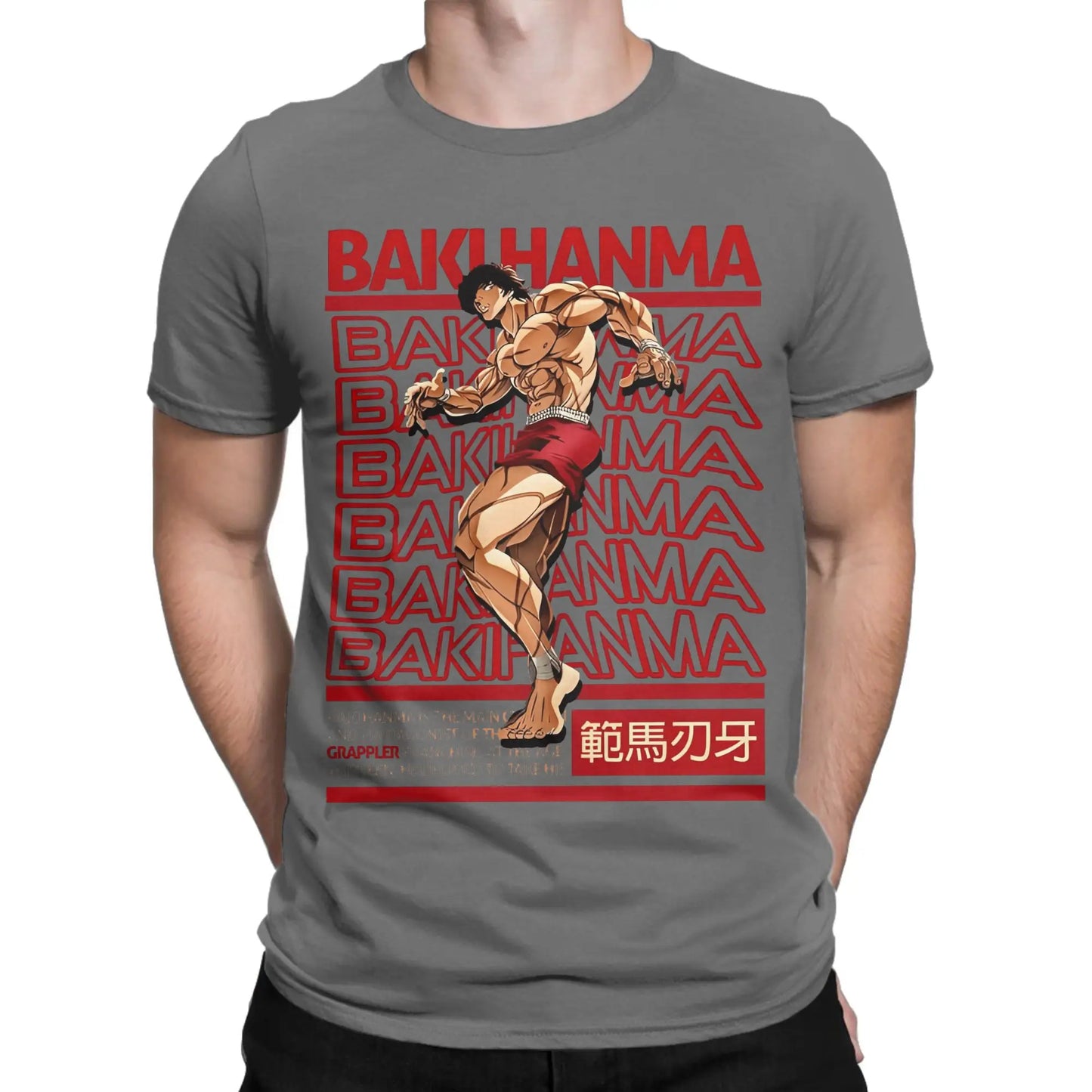 Baki the Grappler Funny Cotton Tee – Brutalism Crew Neck T-Shirt