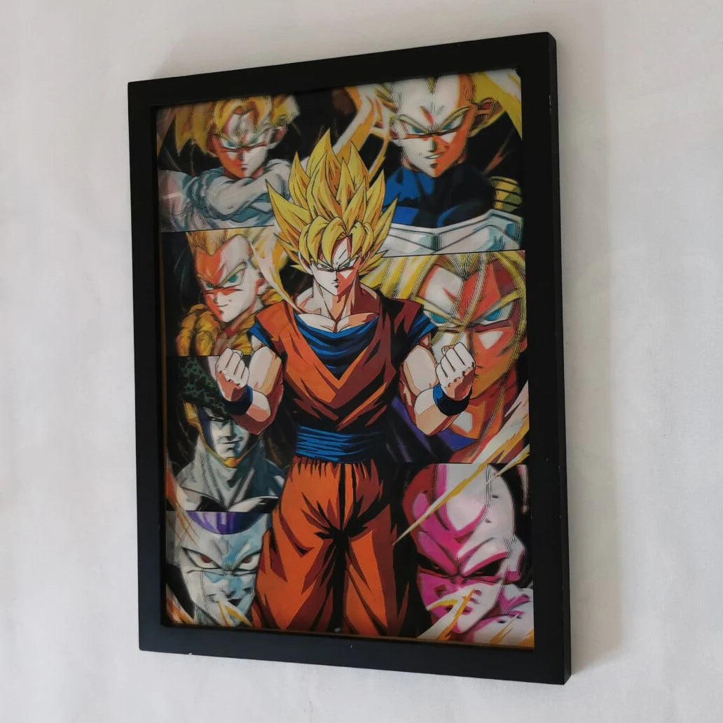 Dragon Ball Z 3D Lenticular Poster – Goku & Vegeta Wall Art