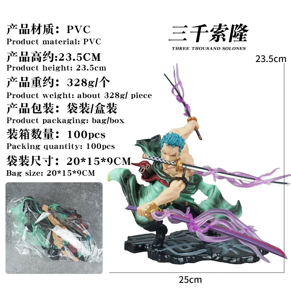 Three Thousand World Zoro Three Swords Flow Action Figure