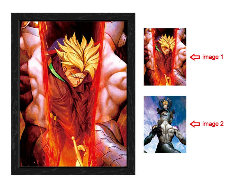Dragon Ball Z 3D Lenticular Poster – Goku & Vegeta Wall Art