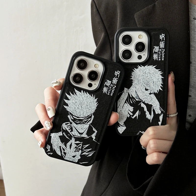 2024 New Printing Jujutsu Kaisen Satoru Gojo Cover Mobile Cases Packaging for iphone 13 14 15 Pro Max