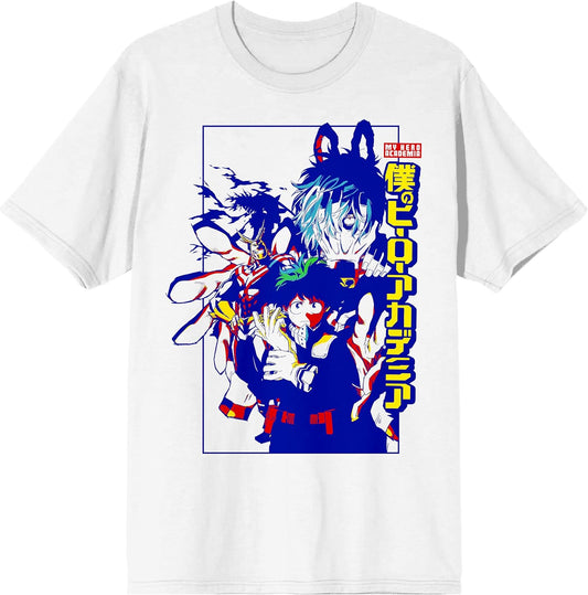 My Hero Academia Character Collage Men's White Shirt