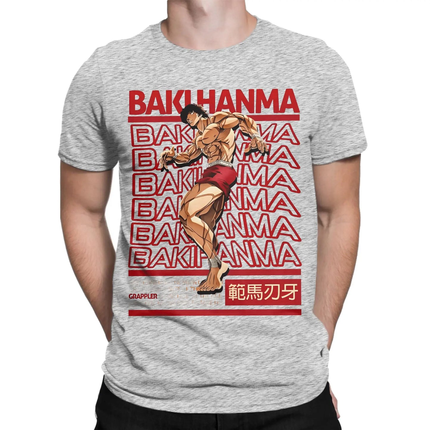 Baki the Grappler Funny Cotton Tee – Brutalism Crew Neck T-Shirt