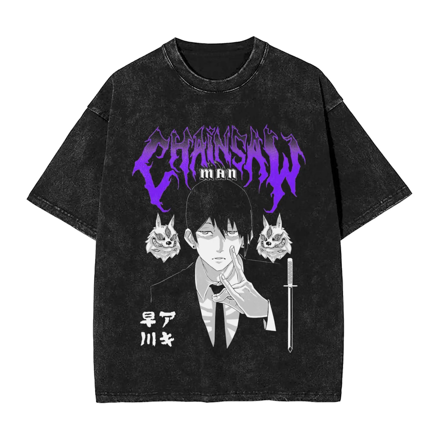 Chainsaw Man Washed Aki Metal Tee