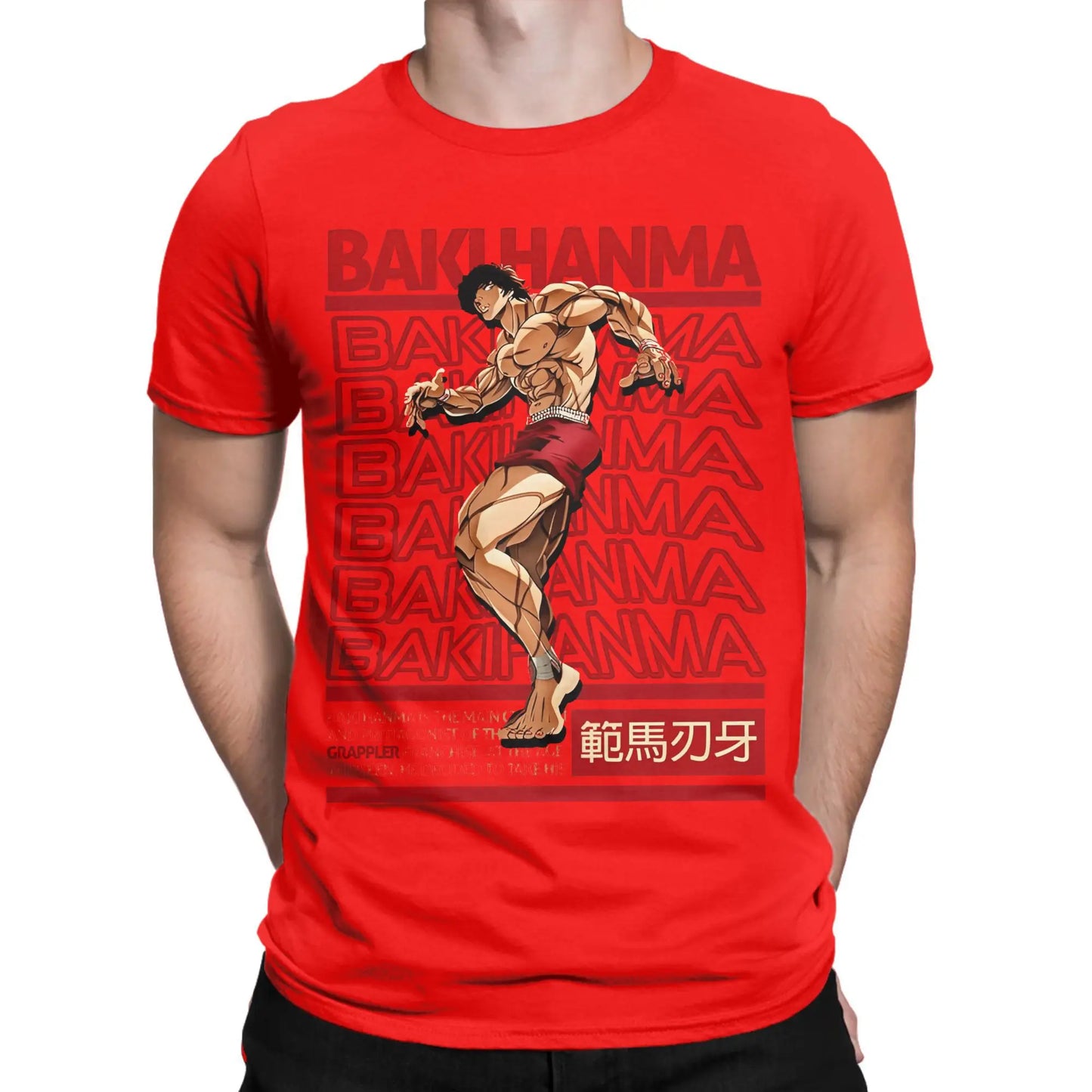 Baki the Grappler Funny Cotton Tee – Brutalism Crew Neck T-Shirt