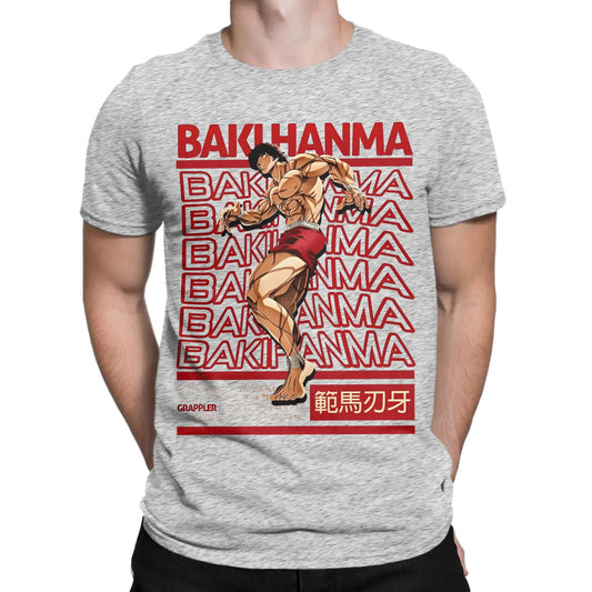 Baki the Grappler Funny Cotton Tee – Brutalism Crew Neck T-Shirt
