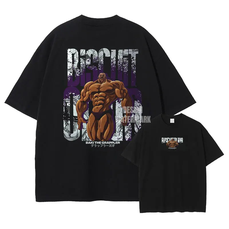 Baki Hanma Oversized Vintage Washed T-Shirt Manga Tee